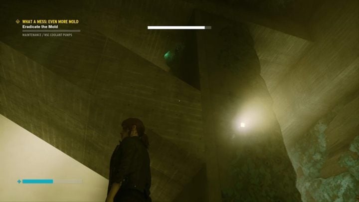 The next source is between the columns, near the corridor full of mold on the walls - Control: What a Mess Even More Mold - walkthrough - Side Quests - Control Guide