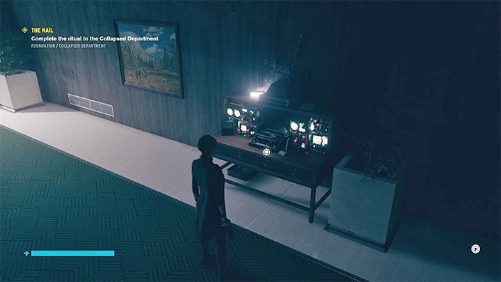 Turn north and choose a new passageway with rising walls - Control: The Nail, Warehouse and Collapsed Department - walkthrough - Walkthrough - Control Guide