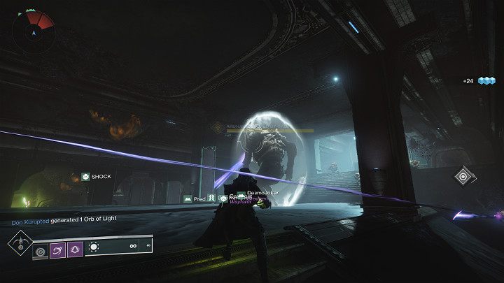 When you pick up the Relic off the ground, turn towards the boss and throw the sphere at him in the same way as if you were firing a gun (LMB by default in case of the PC version) - Destiny 2: The Menagerie - game mode - Destiny 2: Game modes - Destiny 2 Game Guide