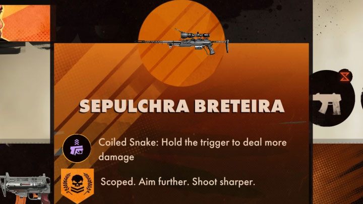 This legendary sniper rifle can't be obtained by exploring the world or searching the bodies of Visionaries - Deathloop: Best weapons - Basics - Deathloop Guide