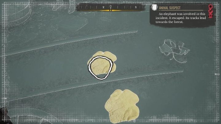 Check the tracks around the car - Sherlock Holmes Chapter One: Gilded Cage, elephant escape - walkthrough - A gold-plated cage - Sherlock Holmes Chapter One Guide