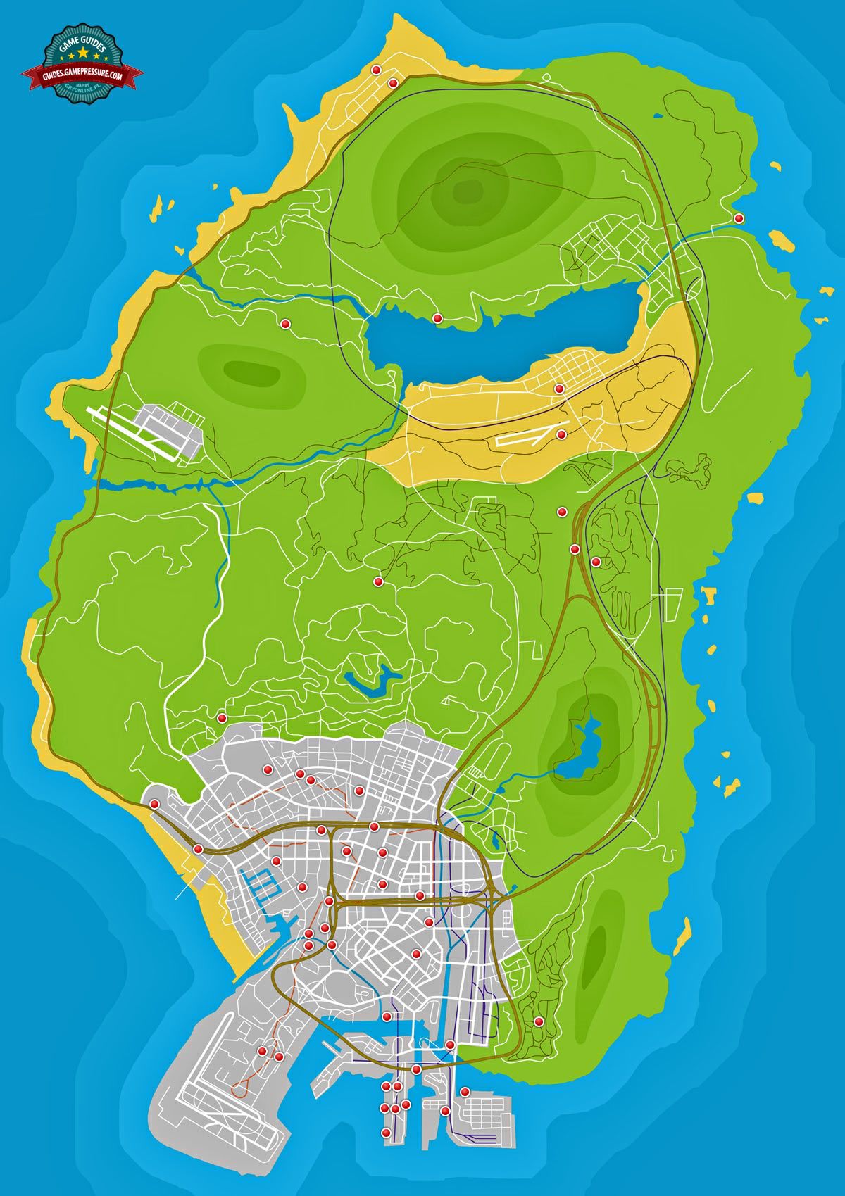 GTA V Map - Stunt jumps